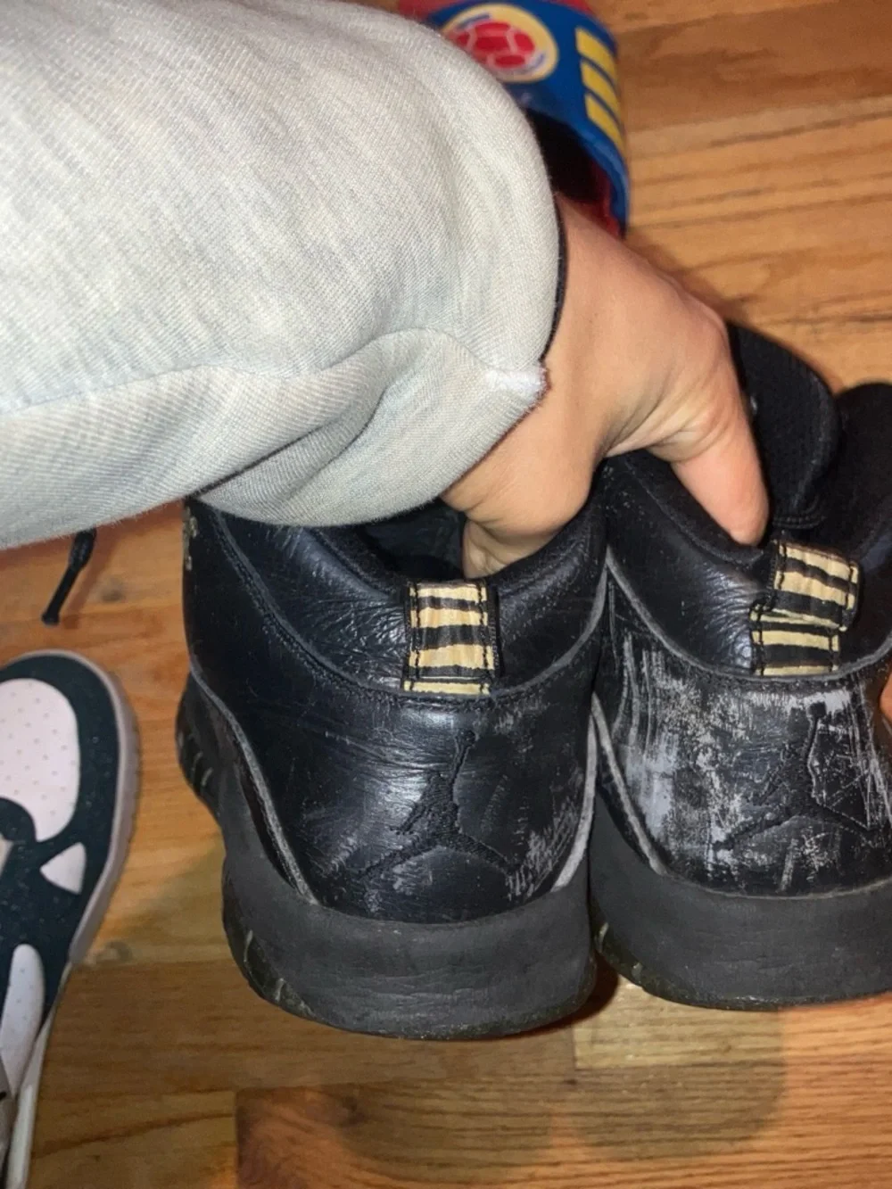 Jordan Men's Black Leather Lace-Up Boots